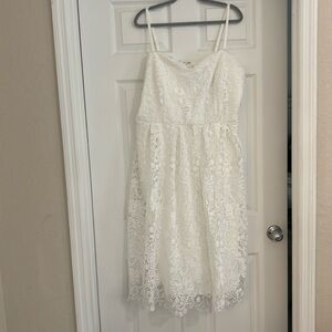 City Chic “Scarlet Lace Dress” in Ivory